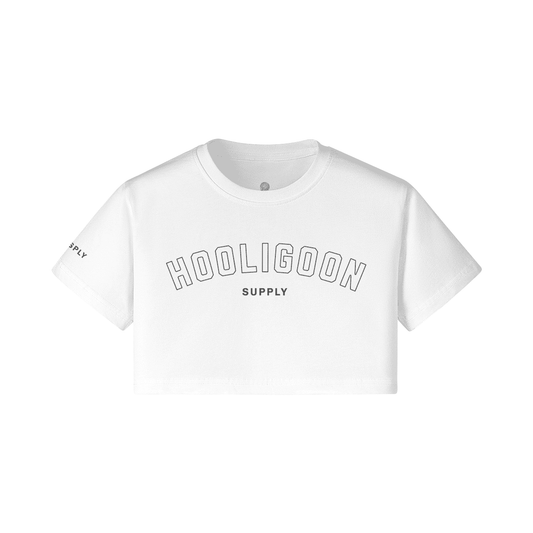 Ladies Core Crop Top - White - S1