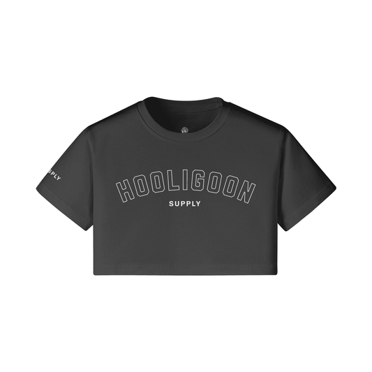 Ladies Core Crop Top - Black - S1